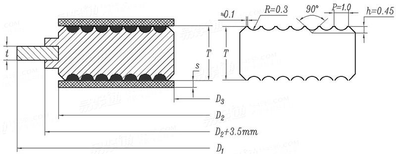 HG /T 20611 (C) - 2009 鋼制管法蘭用具有覆蓋層的齒形組合墊 - 帶活動對中環型