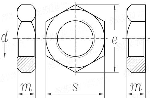 SAE J 104 - 1969 六角机用螺母