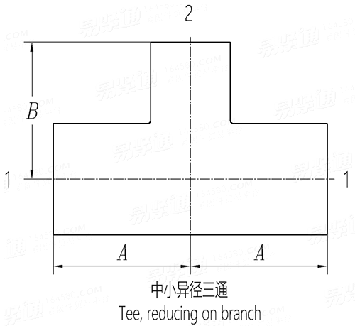 BS EN  10241 (T10) - 2000 鋼制螺紋管件 表10 - 中小異徑三通