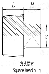 BS EN  10241 (T16) - 2000 钢制螺纹管件 表16 - 方头螺塞