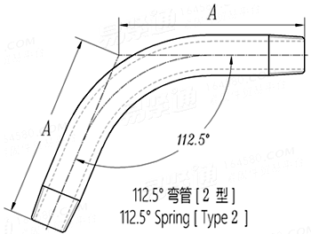 BS EN  10241 (T24-2) - 2000 鋼制螺紋管件 表24 - 112.5°彎管 2型