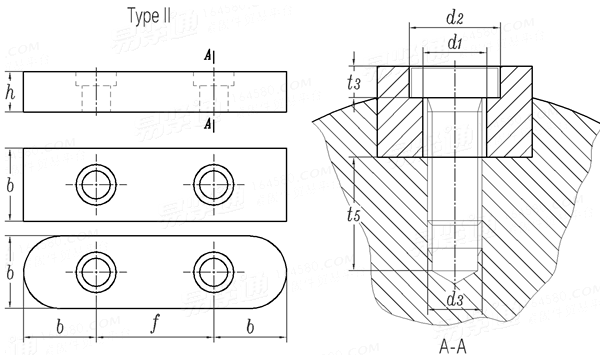 UNI  6605 - 1969 II型平键