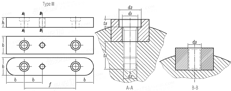 UNI  6605 - 1969 III型平键