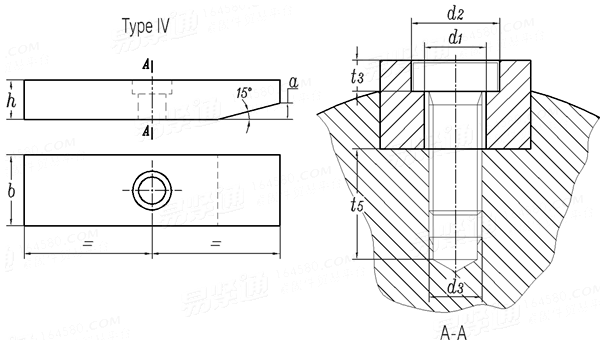 UNI  6605 - 1969 IV型平键
