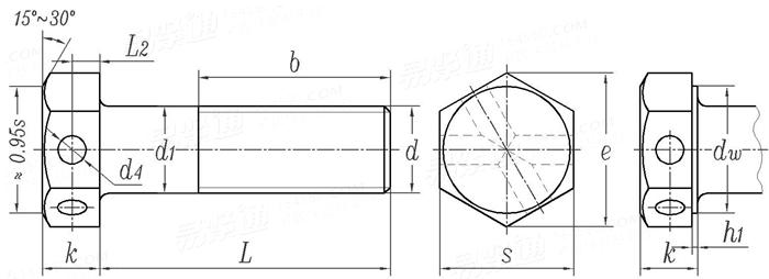 GOST  7798 (-3) - 1970 六角頭頭部帶孔螺栓