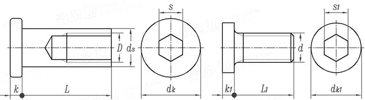 YJT  3039 内六角平頭夾闆螺母（子母鉚釘）