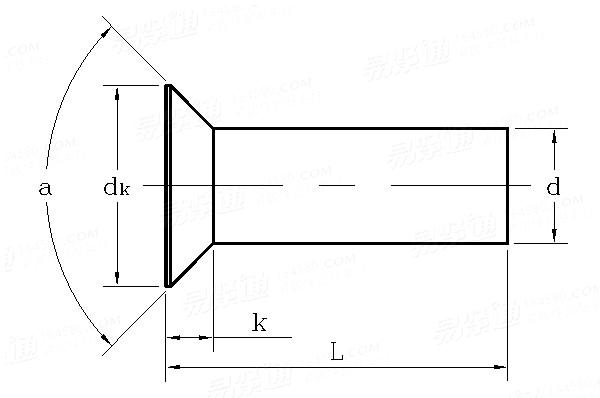 NF E 27-154 - 1952 60°沉頭鉚釘