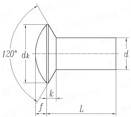 NF E 27-154 - 1952 120°半沉頭鉚釘