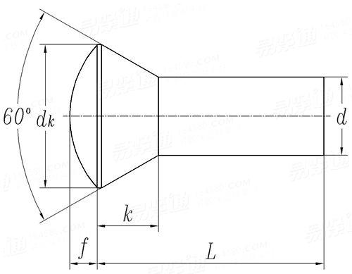 NF E 27-154 - 1952 60°半沉頭鉚釘