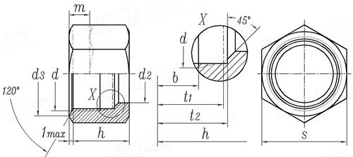 JIS B 2351-1 (N) - 2000 24度錐形接頭螺母 管螺母 卡套螺母 [表4]