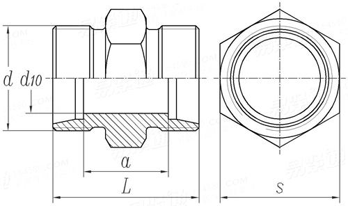 JIS B 2351-1 (S) - 2000 卡套式直通管接頭 (直通中間接頭) [表5]