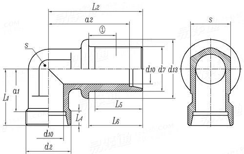 JIS B 2351-1 (BHE) - 2000 卡套式過闆彎通管接頭 (彎頭) [表11]