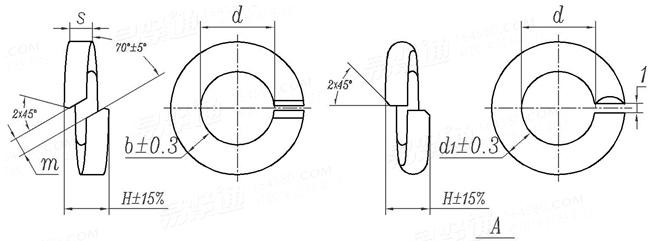 TB /T 418 - 1975 道岔用彈簧墊圈