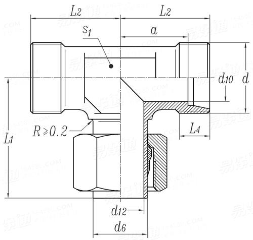 JIS B 2351-1 (SWBT) - 2000 旋轉接頭 支路三通 [表17]