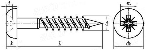 YJT  4074 米字槽盘头纤维板钉