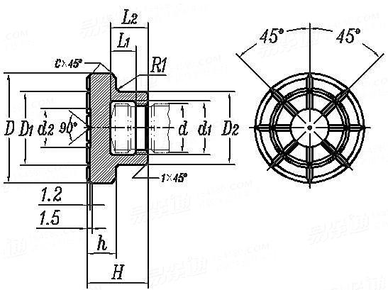 HB  308 - 1971 槽面壓塊