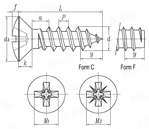 KS B 1032 - 2001 十字槽半沉头自攻螺钉