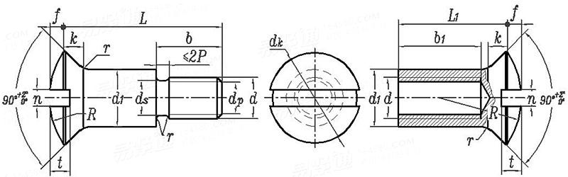 NF F 03-006 (slot) - 1983 铁路车辆 A级开槽半沉头螺钉/螺母