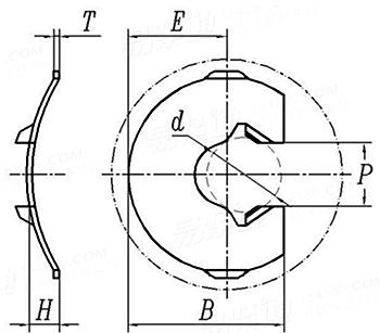 MS  3216D - 2011 外弓形锁紧轴用弹性挡圈