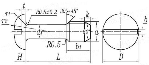 GJB  3372 (/53) - 1998 半圆头不脱出螺钉