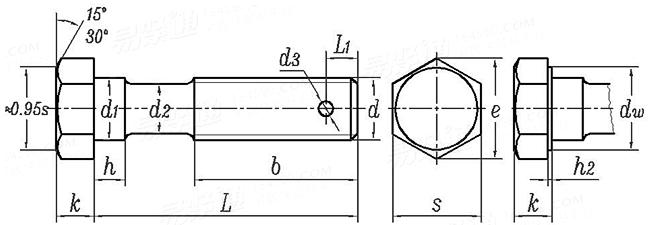 GOST  7811 (-2) - 1970 小六角頭導頸螺栓 A級，2型