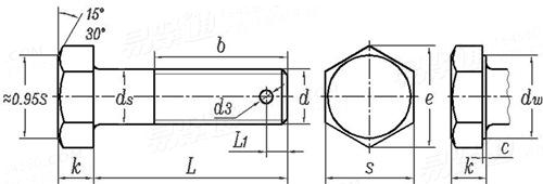 GOST  7805 (-2) - 1970 六角头螺栓 杆部带孔 2型