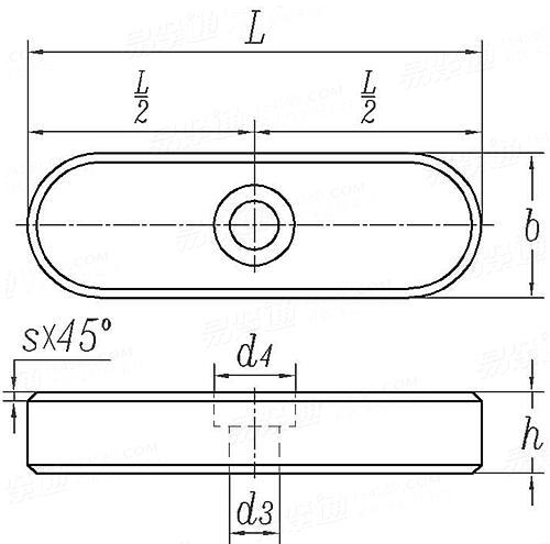 IS  2048 (C) - 1983 C型 圆头带单孔平键