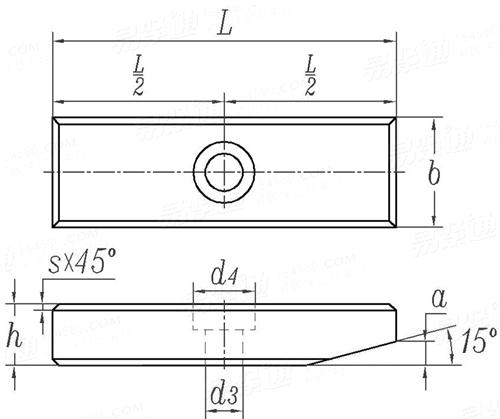 IS  2048 (G) - 1983 G型 平头带锥度单孔平键