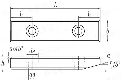IS  2048 (H) - 1983 H型 平头带锥度双孔平键