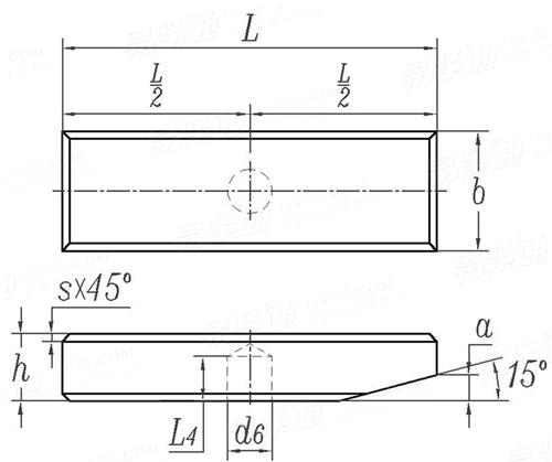 IS  2048 (J) - 1983 J型 平头带锥度单孔平键