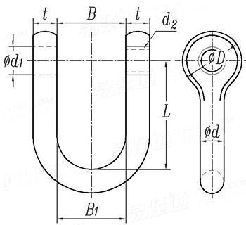 JIS B 2801 - 1996 卸扣 SD型
