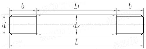 JIS B 1220 (ABM) - 2015 地腳用雙頭栓 ABM型 （切削螺紋）