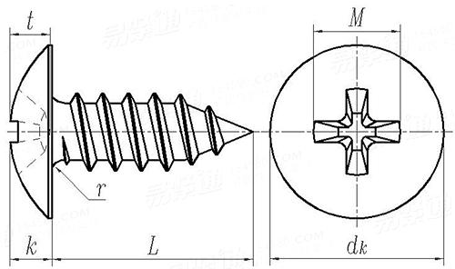 T/SZJGJ  001 (B) - 2024 十字槽大扁头自攻螺钉