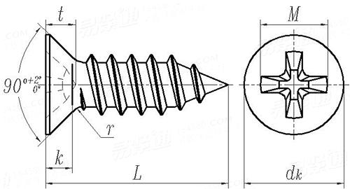 T/SZJGJ  001 (C) - 2024 十字槽沉头自攻螺钉