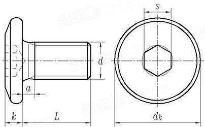 YJT  4026 内六角大平頭螺釘