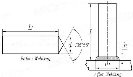 ISO  13918 (UD) - 1998 UD型，無螺紋螺柱