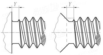 ASME/ANSI B 18.6.3 (T47) - 2013 C, D, F, G, T 以及TRS型自攻螺钉的螺纹长度 [Table 47]