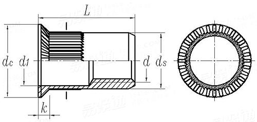 YJT  8043 小头条纹铆螺母
