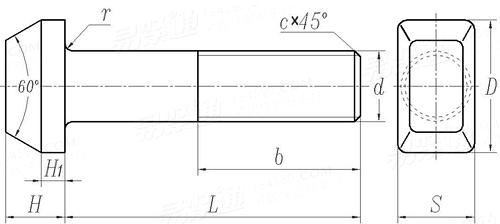 MT  187.6 - 1988 刮闆輸送機緊固件 梯形頭螺栓